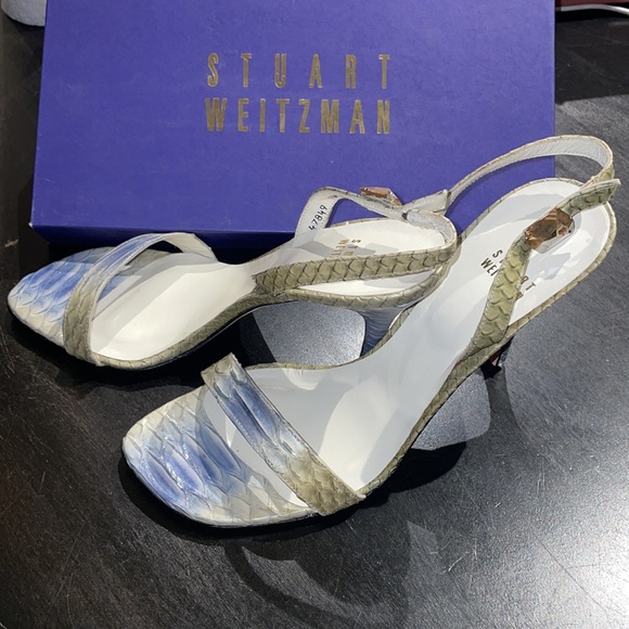 Stuart Weitzman Juliart Sea Luau Python Sandals — 9.5 — Never worn! - Picture 6 of 8